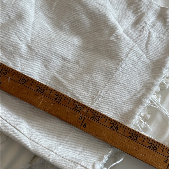 Rachel Comey White wide leg Denim with Frayed hem size 6 - Picture 9 of 10